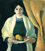 August Macke Portrat mit Apfeln France oil painting artist